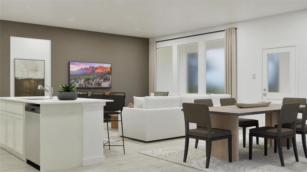 Furnished interior view inside a new home in Sunterra, Katy (Image 12).