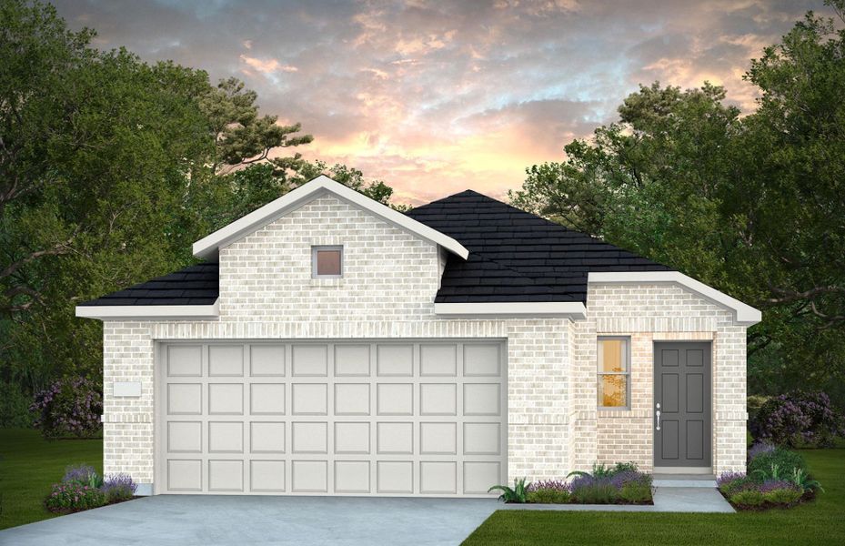 Representative exterior photo of a completed home built from the Beeville by Centex in Pinara Pines, Conroe, TX (Image 10). Representative exterior photo of a completed home built from the Beeville by Centex in Pinara Pines, Conroe, TX (Image 10).
