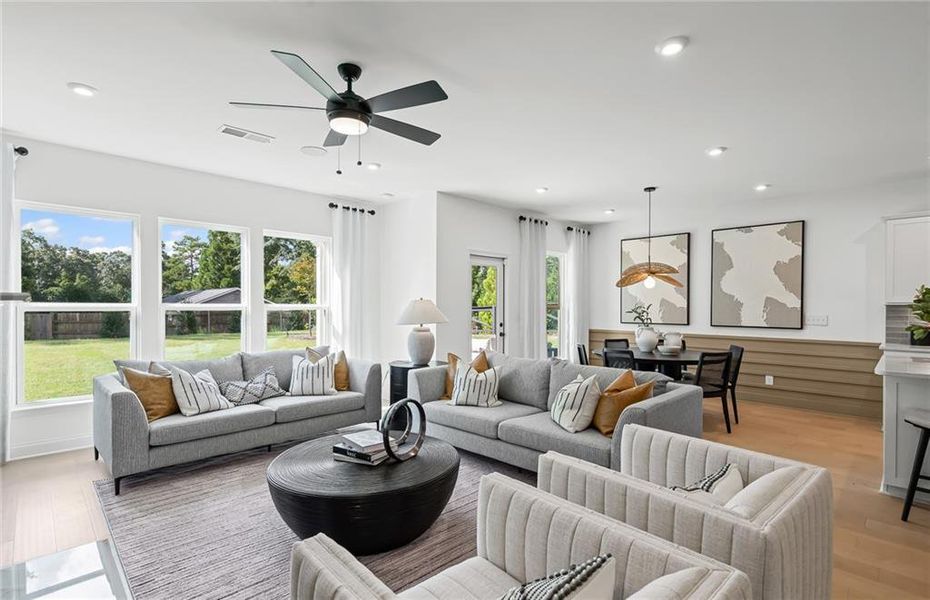 Furnished interior view inside a new home in Reunion, Flowery Branch (Image 4).