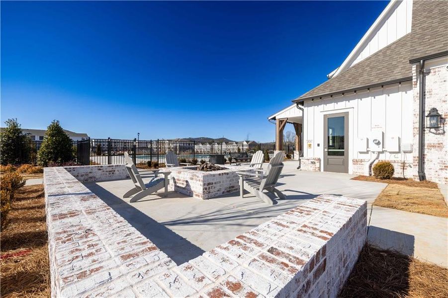 Front exterior of a new home in Promenade at Sawnee Village, Cumming, GA, highlighting curb appeal (Image 23).