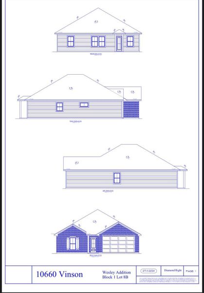 Exterior rendering of this home design in , Beaumont, TX (Image 3).