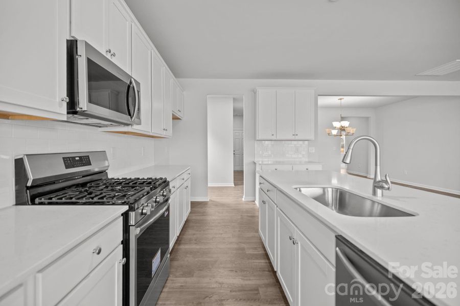 Furnished interior view inside a new home in Cottages at Wingate, Wingate (Image 9). Furnished interior view inside a new home in Cottages at Wingate, Wingate (Image 9).