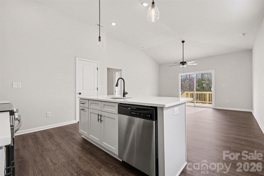 Furnished interior view inside a new home in , Lowell (Image 6).
