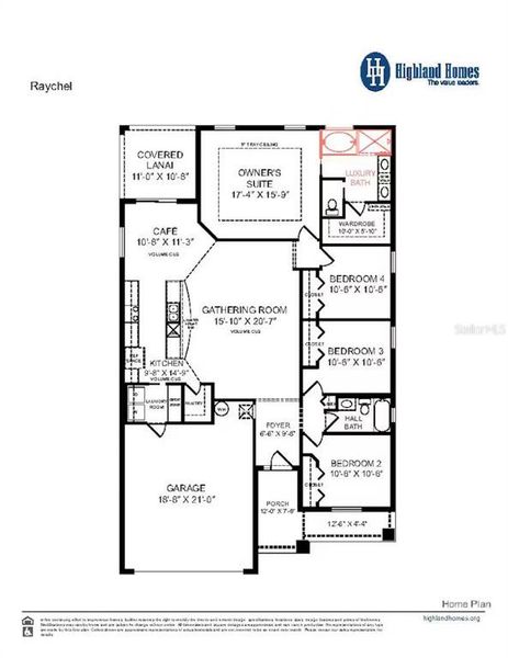 2D floor plan layout of this home in Estates at Hickory Cove - Single-Family Homes, St. Cloud, FL (Image 2). 2D floor plan layout of this home in Estates at Hickory Cove - Single-Family Homes, St. Cloud, FL (Image 2).