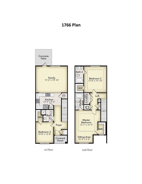 2D floor plan layout of this home in Lexlee Estates, Pensacola, FL (Image 2).