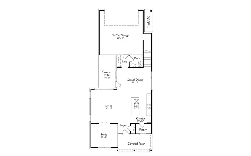 2D floor plan layout for the Carroll by Autograph Homes in Indigo, Richmond, TX (Image 3). 2D floor plan layout for the Carroll by Autograph Homes in Indigo, Richmond, TX (Image 3).