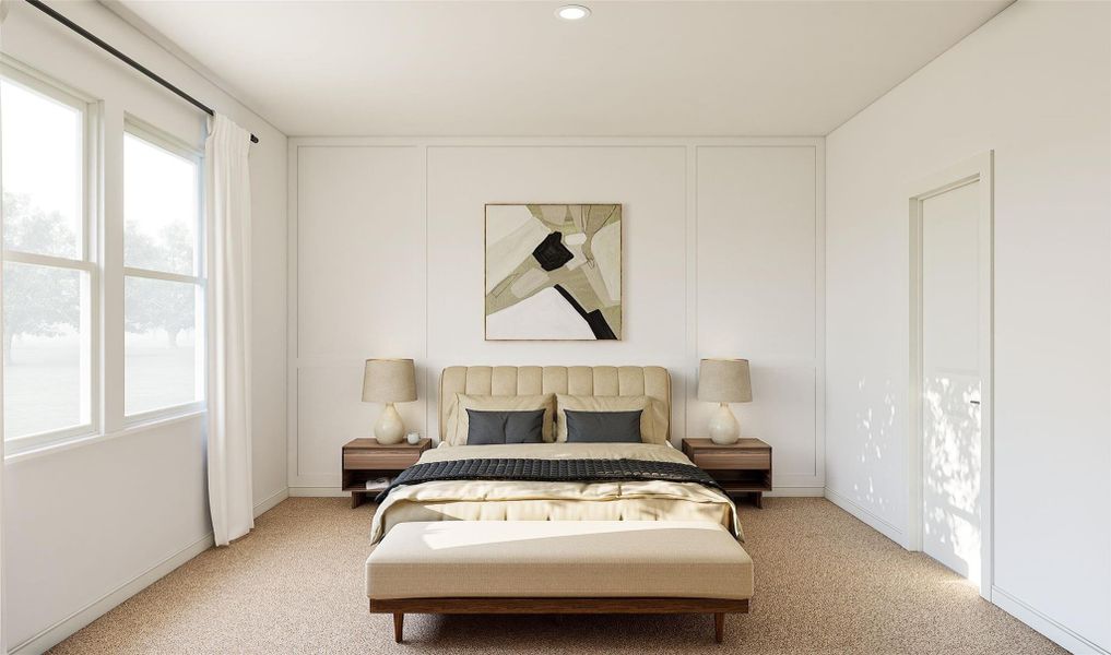 Spacious primary suite (*Artist rendering used for illustration purposes only.)