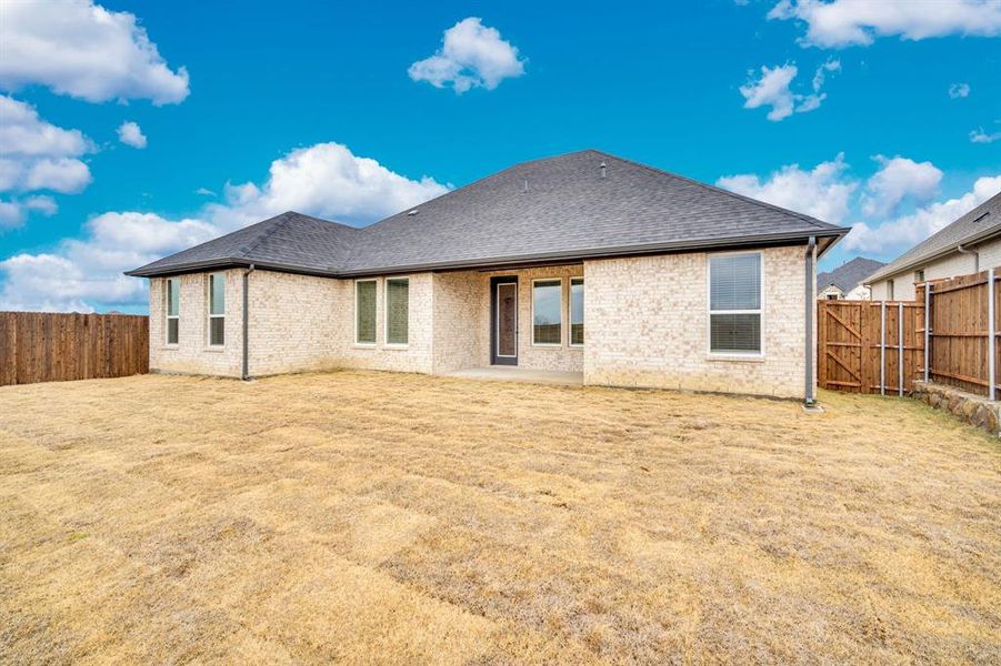 Exterior details and patio area of a home in Westside Preserve, Midlothian (Image 19). Exterior details and patio area of a home in Westside Preserve, Midlothian (Image 19).