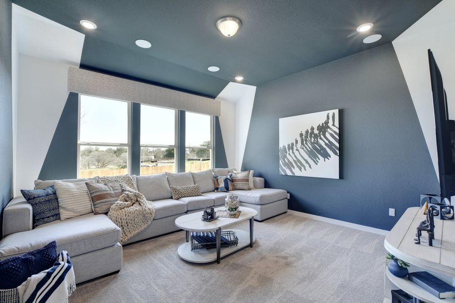 Representative furnished interior of a home built from the Jester by Scott Felder Homes in Prominence, San Antonio (Image 15).