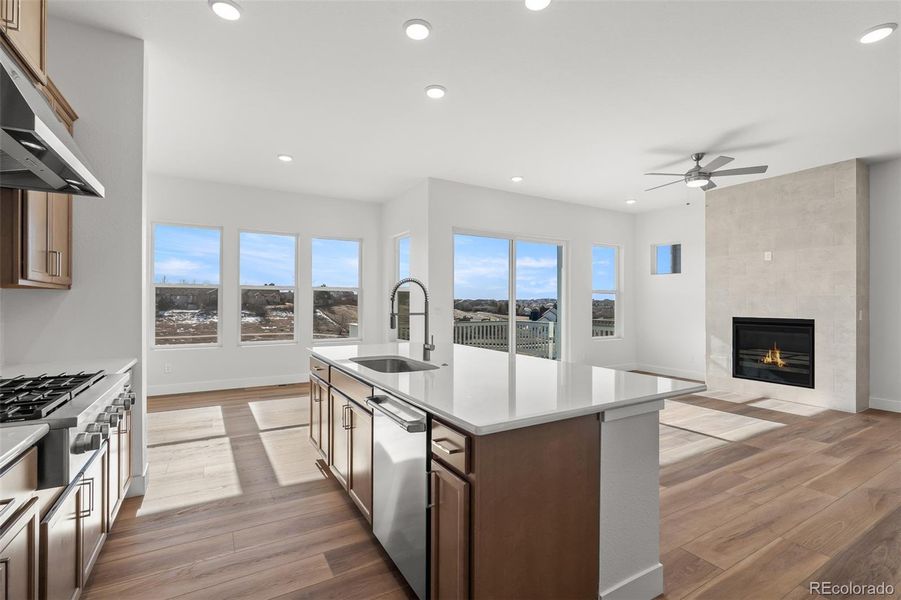 Furnished interior view inside a new home in Trailside at Cottonwood Creek, Colorado Springs (Image 7). Furnished interior view inside a new home in Trailside at Cottonwood Creek, Colorado Springs (Image 7).