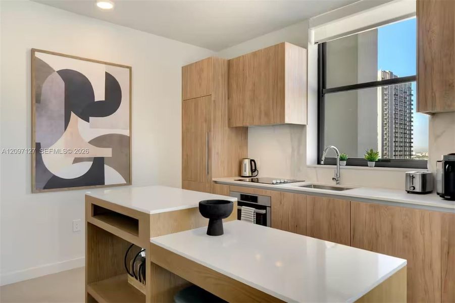 Furnished interior view inside a new home in , Miami (Image 11).