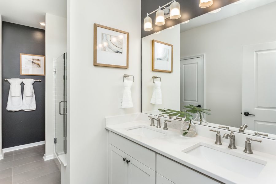 Owner's bathroom with double vanity