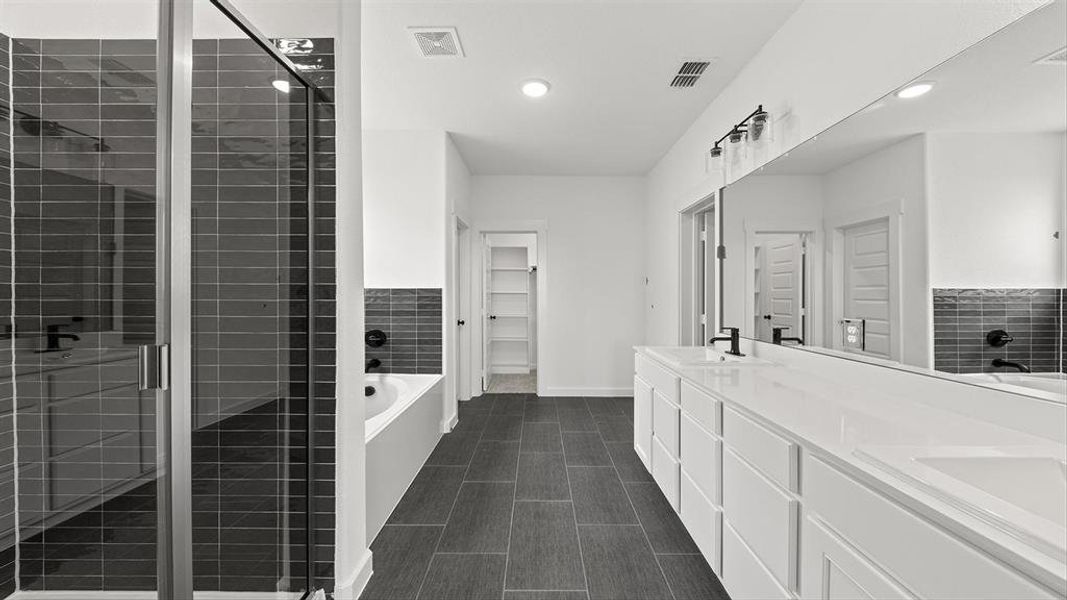 Furnished interior view inside a new home in Rocky Creek Crossing, Crowley (Image 3).