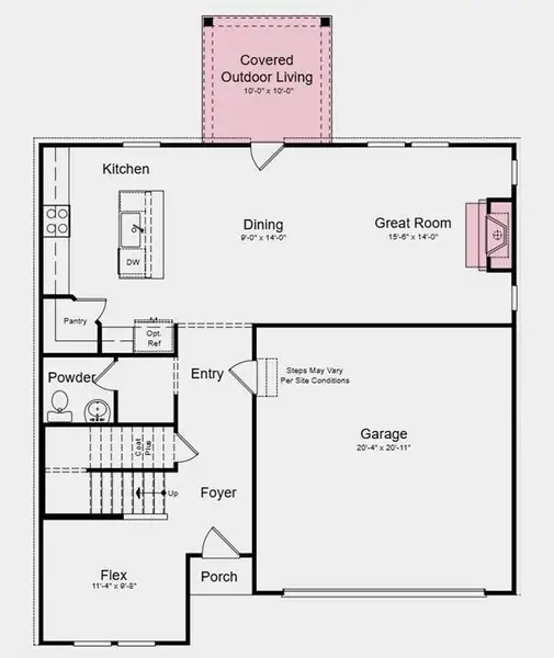 2D floor plan layout of this home in Windance Lake, Loganville, GA (Image 3).