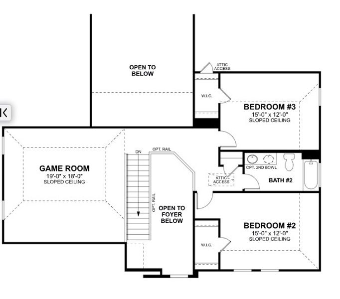 2D floor plan layout for the San Gabriel by M/I Homes in Barksdale, Leander, TX (Image 4). 2D floor plan layout for the San Gabriel by M/I Homes in Barksdale, Leander, TX (Image 4).