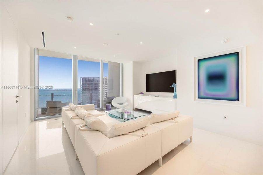 Furnished interior view inside a new home in Aston Martin Residences, Miami (Image 13).