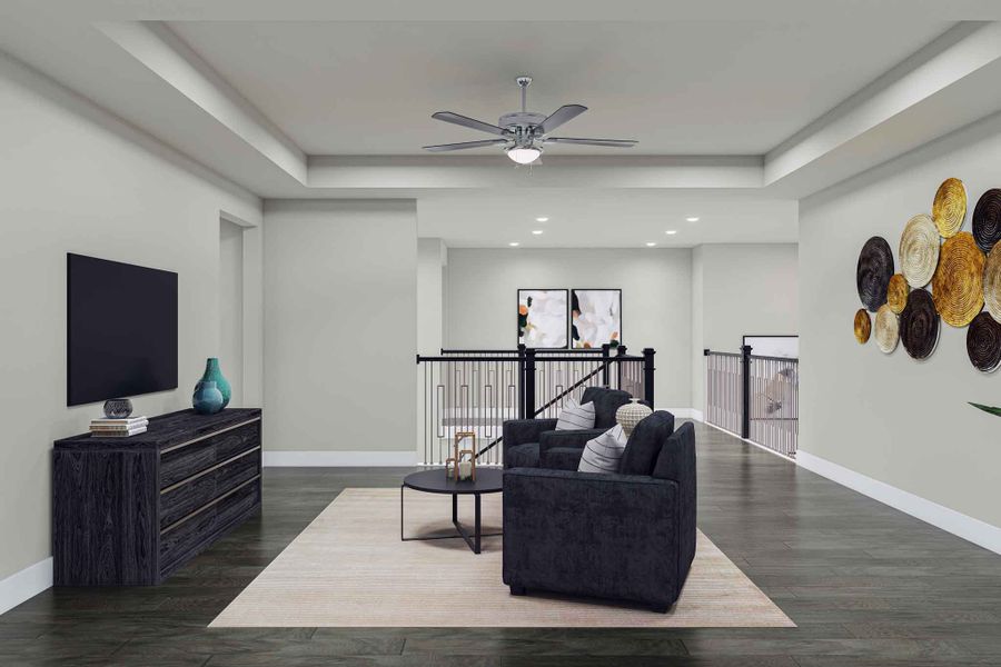 Representative furnished interior of a home built from the Marsala by Tri Pointe Homes in Legacy Grove, Montgomery (Image 17).