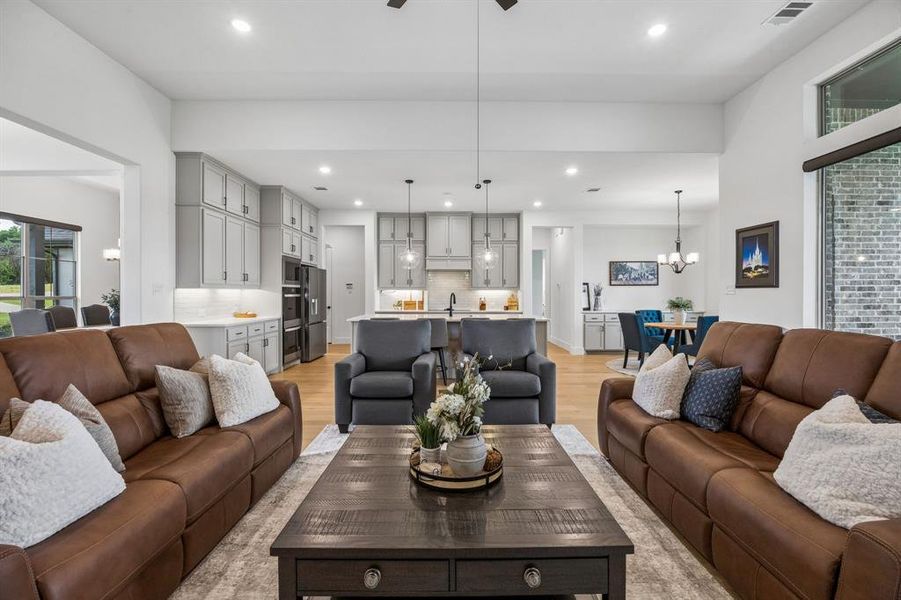 Furnished interior view inside a new home in Hidden Creek Estates, Van Alstyne (Image 10).