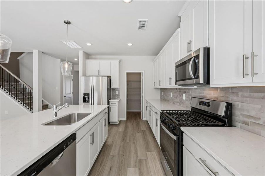 Furnished interior view inside a new home in Parkside at Grayson, Grayson (Image 8).