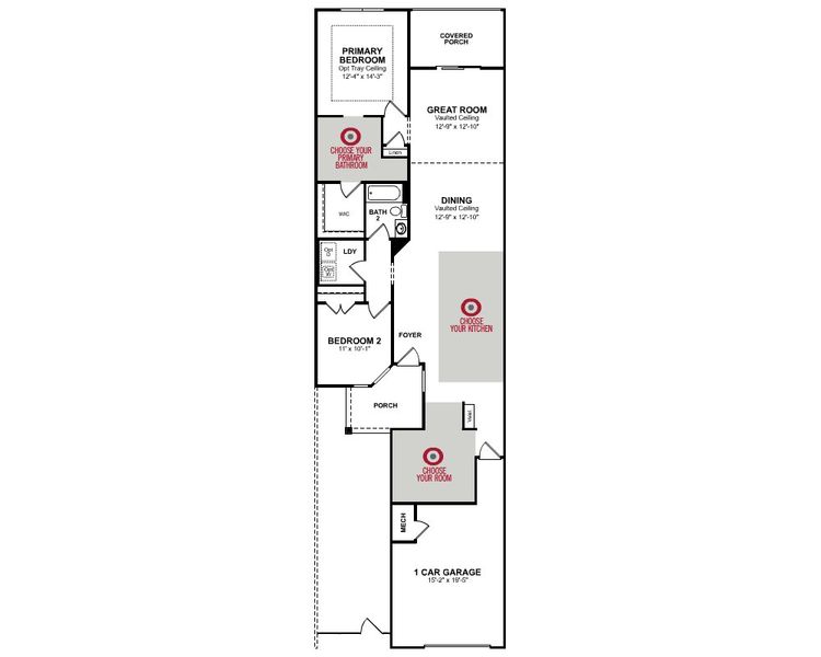 2D floor plan layout of this home in Marshfield Gardens, Longs, SC (Image 3).