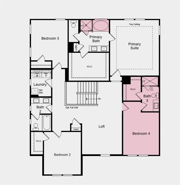 2D floor plan layout of this home in Auburn Glen, Dacula, GA (Image 3).