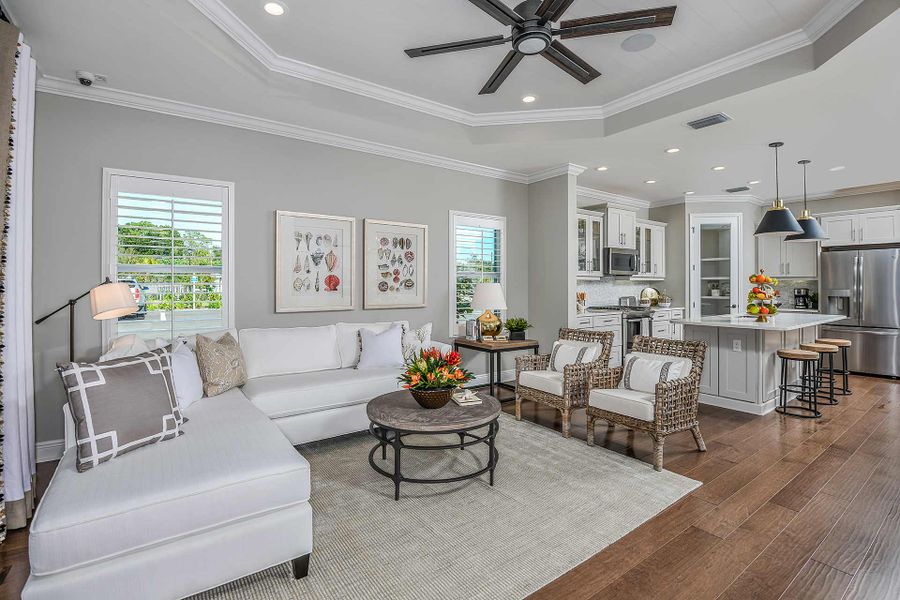 Representative furnished interior of a home built from the Tidewinds 2 by Neal Communities in Grand Park, Sarasota (Image 17).