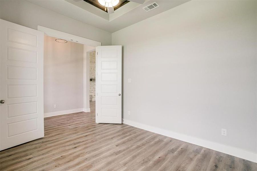 Unfurnished room featuring light hardwood / wood-style flooring