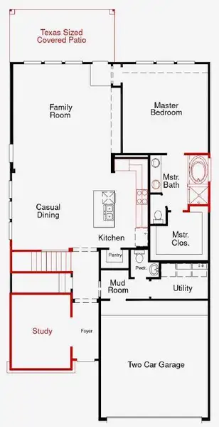 2D floor plan layout of this home in The Highlands, Porter, TX (Image 3). 2D floor plan layout of this home in The Highlands, Porter, TX (Image 3).