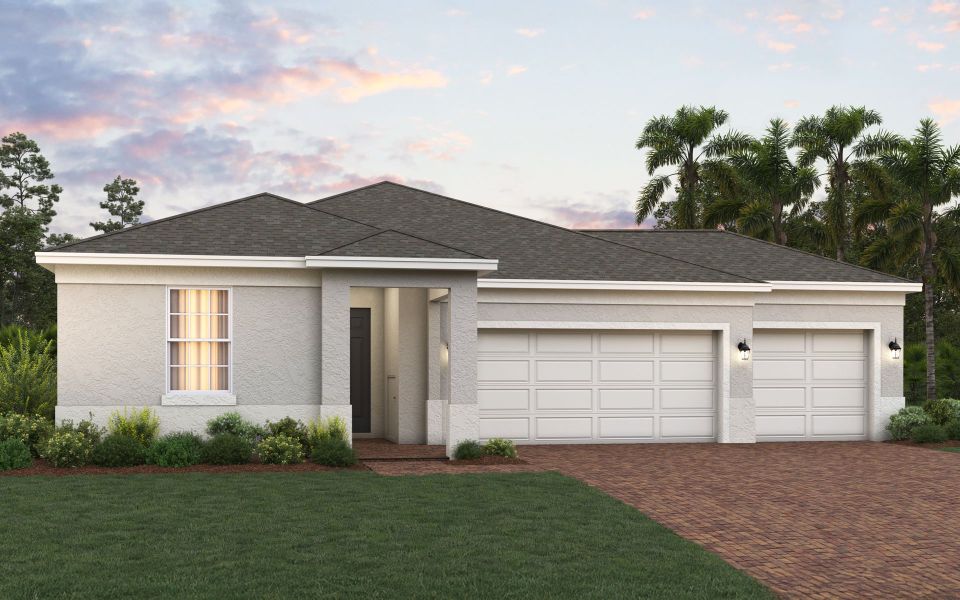 Hayden 3-Car Elevation 1