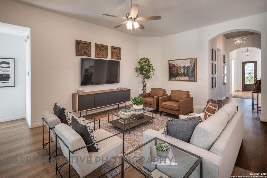 Furnished interior view inside a new home in Davis Ranch: 50ft. lots, San Antonio (Image 5).