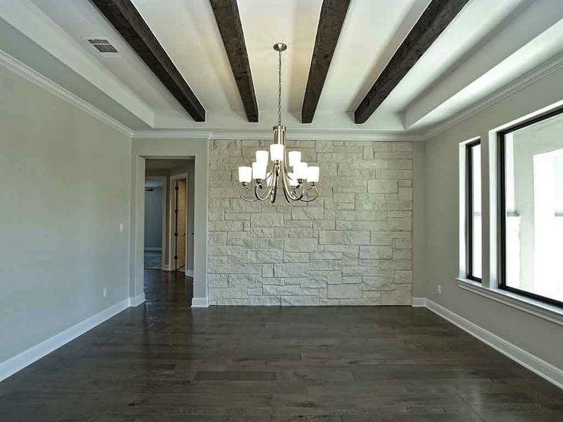 Image 195 representing the Santa Barbara II by Giddens Homes in Scofield Farms Estates, Georgetown, TX.