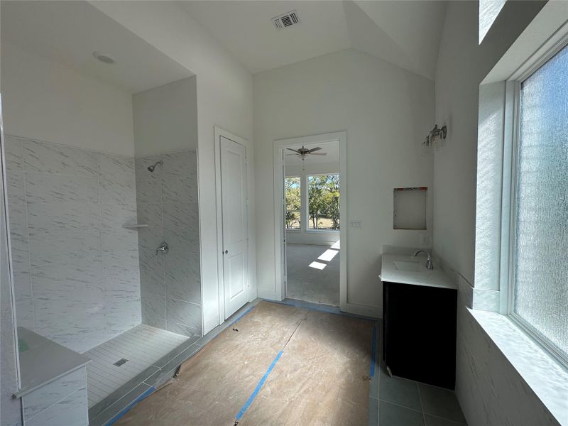 Walk-in Shower in Primary Bath Walk-in Shower in Primary Bath