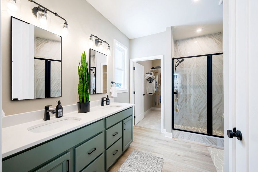 Representative furnished interior of a home built from the Morgan by Fischer Homes in Easton Park, Dallas (Image 23).