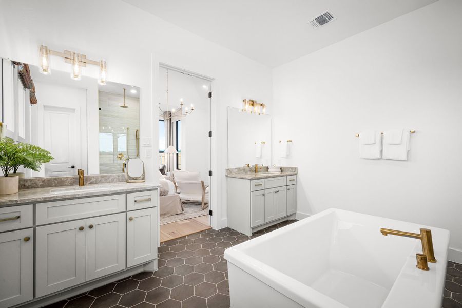 Representative furnished interior of a home built from the Gillett by Pulte Homes in Kuempel Farms, Pflugerville (Image 38).