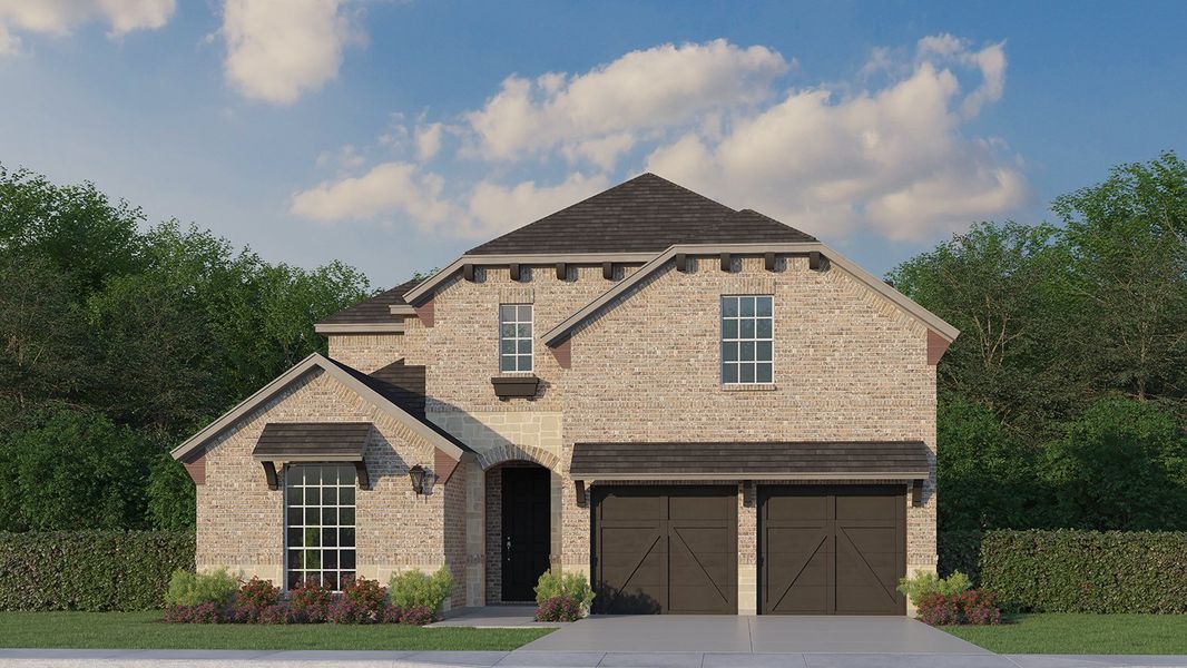 Plan 1541 Elevation B with Stone Plan 1541 Elevation B with Stone