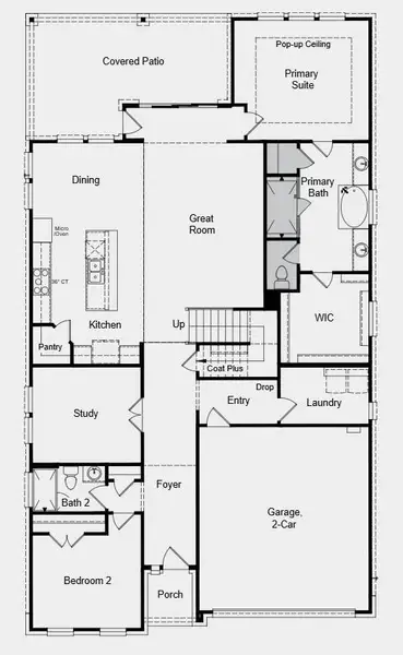 Additional Highlights Include: Spa shower at primary bath, vinyl sliding door unit at great room, exterior gas line, standard railings in place of half walls, upgraded front door, flooring extension to primary bedroom and closet, and pendant lights over kitchen island. Additional Highlights Include: Spa shower at primary bath, vinyl sliding door unit at great room, exterior gas line, standard railings in place of half walls, upgraded front door, flooring extension to primary bedroom and closet, and pendant lights over kitchen island.