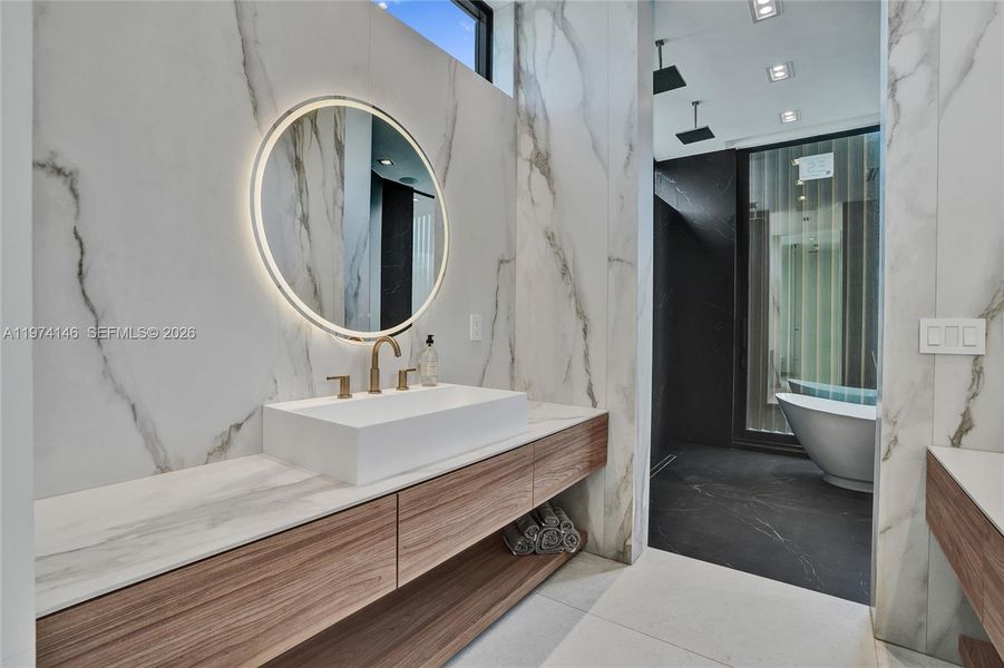 Furnished interior view inside a new home in , Miami Shores (Image 49).