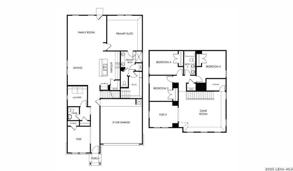 2D floor plan layout of this home in Arcadia Ridge - Premier Series, San Antonio, TX (Image 3).