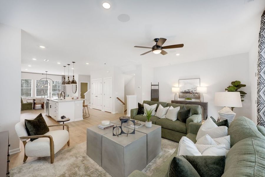 Furnished interior view inside a new home in Buffalo Townes, Garner (Image 13).
