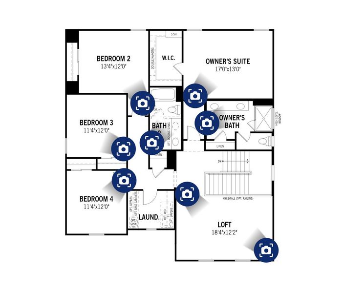 2D floor plan layout of this home in Tierra Vistoso, Surprise, AZ (Image 3).