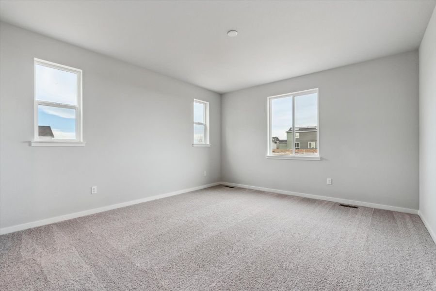 A room with windows.