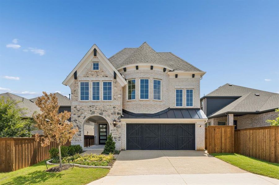 Front exterior of a new home in Walton Ridge, Corinth, TX, highlighting curb appeal (Image 2). Front exterior of a new home in Walton Ridge, Corinth, TX, highlighting curb appeal (Image 2).