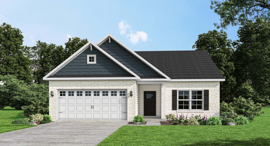 Representative exterior photo of a completed home built from the Weymouth by Caviness & Cates Communities in Bartlett Manor, Youngsville, NC (Image 72).