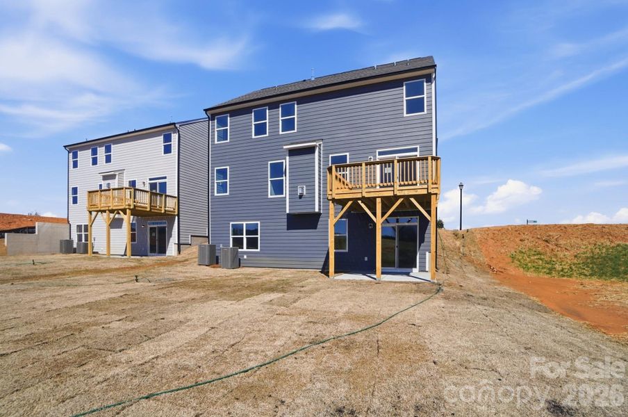 Rear of home- large backyard