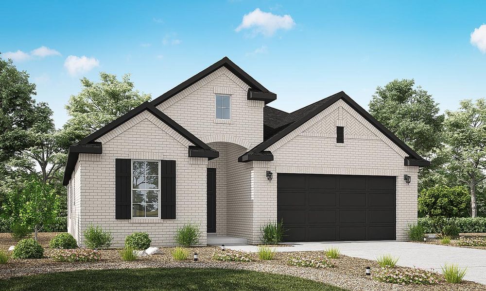 Representative exterior photo of a completed home built from the Sunflower by Caldwell Homes in Chambers Creek, Willis, TX (Image 4). Representative exterior photo of a completed home built from the Sunflower by Caldwell Homes in Chambers Creek, Willis, TX (Image 4).