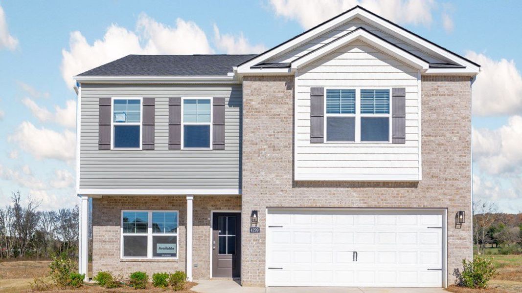 Representative exterior photo of a completed home built from the Penwell by D.R. Horton in Lone Oaks Farm, Cleveland, TN (Image 21).