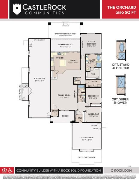 2D floor plan layout of this home in Heritage Pointe, Chino Valley, AZ (Image 3).