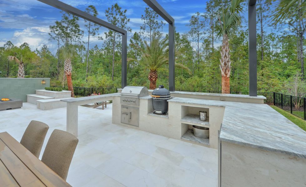 Exterior details and patio area of a home in Seabrook Village II, Ponte Vedra (Image 23). Exterior details and patio area of a home in Seabrook Village II, Ponte Vedra (Image 23).