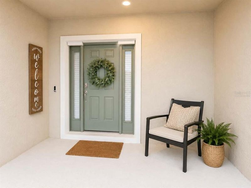Exterior details and patio area of a home in Rivers Edge, Edgewater (Image 28).