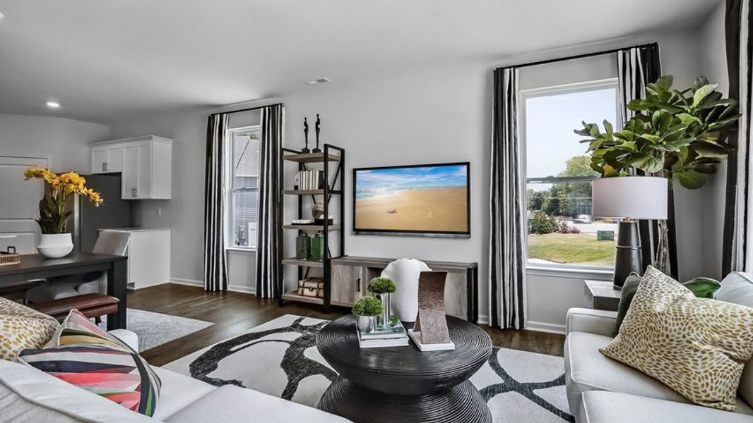 Representative furnished interior of a home built from the Collin by D.R. Horton in The Townes at Anderson Farm, Wendell (Image 10).